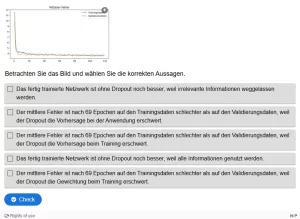 Lernspiel: C9-2 Multiple Choice: Wirkung von Dropout. Quiz zum Video