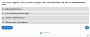 Lernspiel: G2-3 Question Set: Anforderungsklassifikation Teil 1. Quiz zum Video