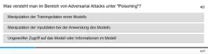 Lernspiel: C9-5 Single Choice: Adversarial Attacks. Quiz zum Video