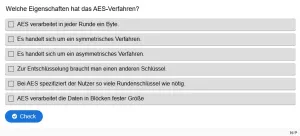 Lernspiel: B5-5 AES-Verschlüsselung. Quiz zum Video