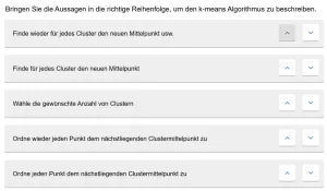 Lernspiel: C8-2 Sort the Paragraphs: der k-Means Algorithmus. Quiz zum Video