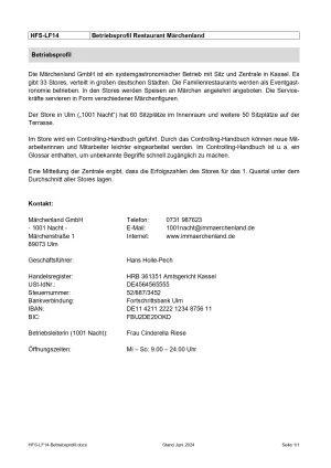 Unterrichtsbaustein: Betriebsprofil Lernfeld 14 (PDF, barrierefrei)