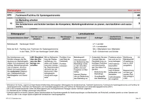 Unterrichtsplanung: Zielanalyse Lernfeld 12 - Im Marketing arbeiten (PDF, barrierefrei)