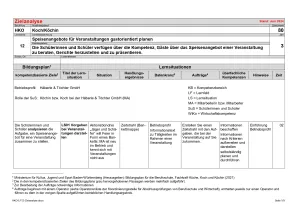 Unterrichtsplanung: Zielanalyse Lernfeld 12 - Speisenangebote für Veranstaltungen gastorientiert planen (DOCX)