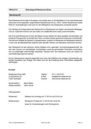 Unterrichtsbaustein: Betriebsprofil Lernfeld 13 (DOCX)