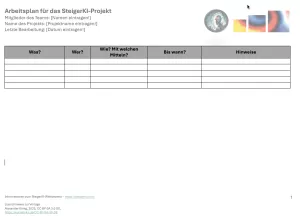 Arbeitsblatt: Arbeitsplanung – Methodik