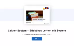 Interaktion: Leitner System – Methodik