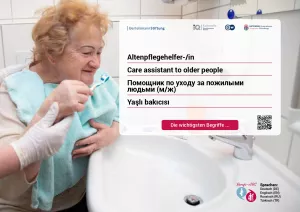 Arbeitsblatt: Altenpflegehelfer/-in | Die wichtigsten Begriffe (Russisch, Türkisch)