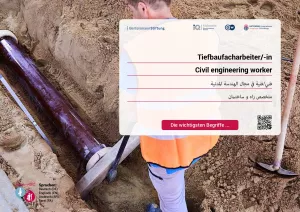 Arbeitsblatt: Tiefbaufacharbeiter/-in | Die wichtigsten Begriffe (Arabisch, Farsi)