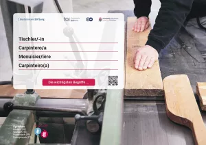 Arbeitsblatt: Tischler/in | Die wichtigsten Begriffe (Französisch, Spanisch)