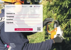 Arbeitsblatt: Gärtner/-in Garten und Landschaftsbau | Die wichtigsten Begriffe (Polnisch, Rumänisch, Bulgarisch)