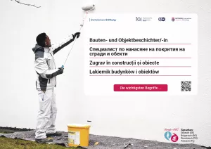 Arbeitsblatt: Bauten- und Objektbeschichter/in | Die wichtigsten Begriffe (Polnisch, Rumänisch, Bulgarisch)