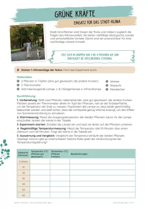 Unterrichtsbaustein: Grüne Kräfte
