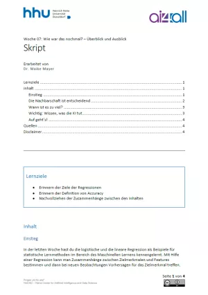 Kurs: Woche 7 | Wie war das nochmal? Übersicht und Ausblick (PDF)