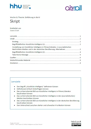 Kurs: Woche 1 | Theorie | Einführung in die KI (PDF)