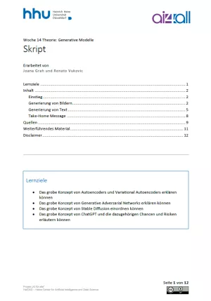 Kurs: Woche 14 | Theorie | Generative Modelle (PDF)