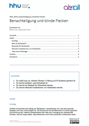 Kurs: Woche 5 | Ethik | Benachteiligung und blinde Flecken (PDF)