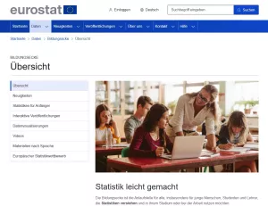 Webseite: Eurostat Bildungsecke