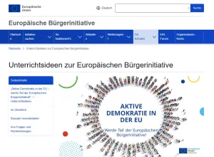 Webseite: Aktive Demokratie in der EU – werde Teil der Europäischen Bürgerinitiative | Webseite