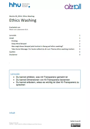 Kurs: Woche 9 | Ethik | Ethics Washing (PDF)