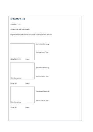 Arbeitsblatt: Emotionale Kompetenz | Storyboard