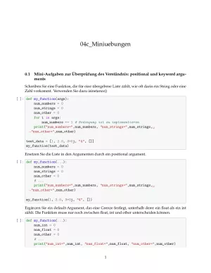 Ubung: E4c Miniübungen: variable Anzahl von Argumenten - Pythonkurs (ZIP)