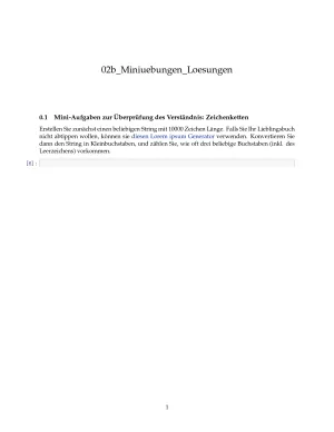 Ubung: D2b Miniübungen: Zeichenketten Lösungen - Pythonkurs (PDF)