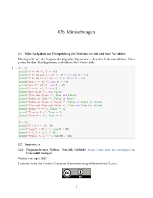 Ubung: C3b Miniübungen: der Datentyp int - Pythonkurs (PDF)