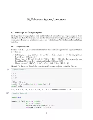 Ubung: D10b Größere Übungsaufgaben Lösungen - Pythonkurs (PDF)
