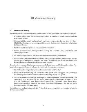 Unterrichtsbaustein: F8 Zusammenfassung des Lernmoduls - Pythonkurs