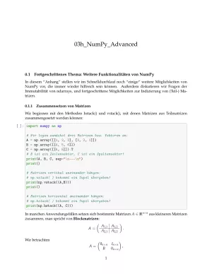 Ubung: G3h NumPy: Advanced - Pythonkurs (ZIP)