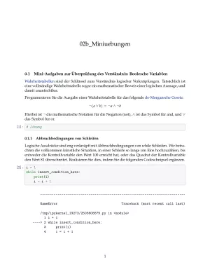 Ubung: C2b Miniübungen: Der Datentyp bool - Pythonkurs (ZIP)