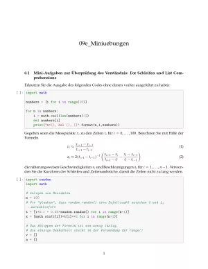 Ubung: C9e Miniübungen: List Comprehensions - Pythonkurs (PDF)