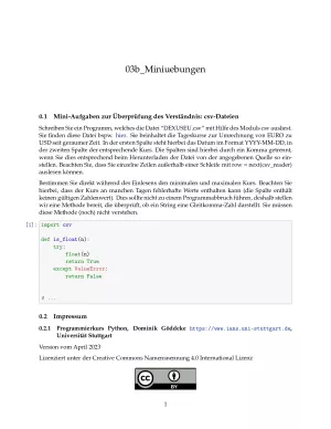 Ubung: F3b Miniübungen: CSV-Dateien - Pythonkurs (ZIP)