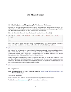 Ubung: D3b Miniübungen: Dictionaries - Pythonkurs (ZIP)