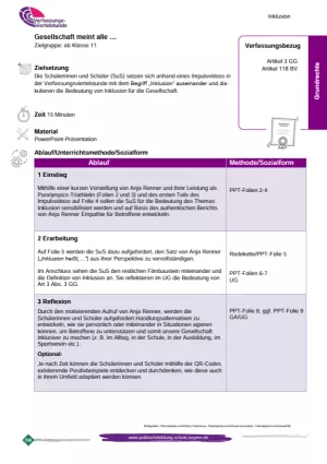 Unterrichtsplanung: Gesellschaft meint alle - Art. 3 GG (PDF)