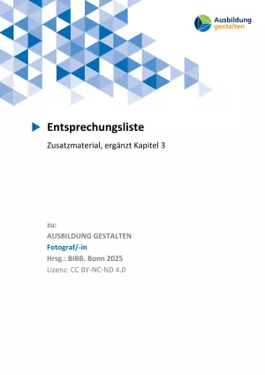 Unterrichtsplanung: Fotograf/in: Entsprechungsliste
