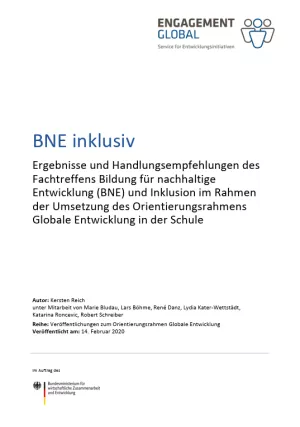 Handbuch: Bildung für nachhaltige Entwicklung inklusiv