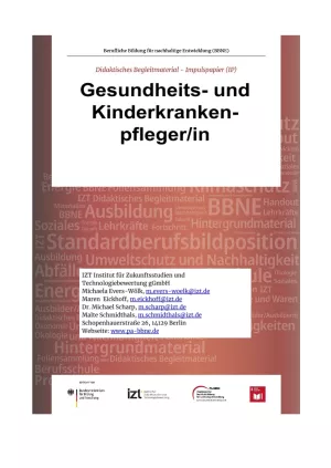 Unterrichtsbaustein: BBNE für Gesundheits- und Kinderkrankenpfleger/innen - Impulspapier