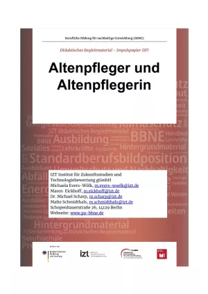 Unterrichtsbaustein: BBNE für Altenpfleger/innen - Impulspapier