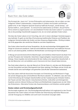 Arbeitsblatt: Buen Vivir: das Gute Leben