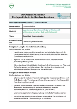 Unterrichtsplanung: Gewaltfreie Kommunikation (DOCX)