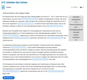 Interaktion: LF5: Arbeiten des Holzes