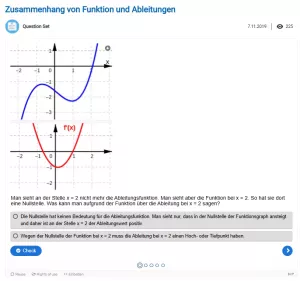 Interaktion: Zusammenhang von Funktion und Ableitungen