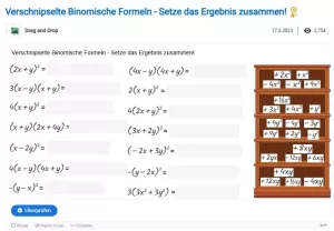 Interaktion: Verschnipselte Binomische Formeln
