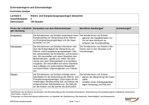 Unterrichtsplanung: Wärme- und Energieerzeugungsanlagen überprüfen