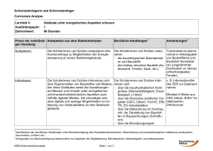 Unterrichtsplanung: Gebäude unter energetischen Aspekten erfassen