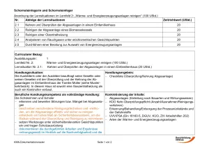 Unterrichtsbaustein: Kehren und Überprüfen der Abgasanlagen in einem Einfamilienhaus