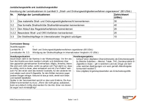 Unterrichtsbaustein: Die Strafrechtspflege im internationalen Vergleich würdigen