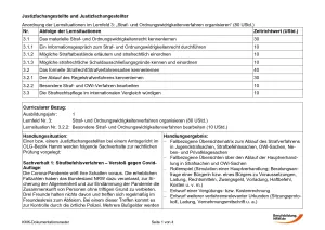 Unterrichtsbaustein: Besondere Straf- und Ordnungswidrigkeitenverfahren bearbeiten